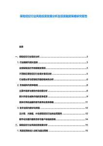 保險經(jīng)紀行業(yè)風險投資發(fā)展分析及投資融資策略研究報告