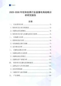 2025-2030年軟體坐具行業(yè)直播電商戰(zhàn)略分析研究報(bào)告