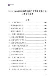 2025-2030年內(nèi)燃動(dòng)車(chē)組行業(yè)直播電商戰(zhàn)略分析研究報(bào)告