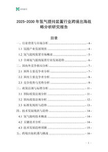 2025-2030年氫氣提純裝置行業跨境出海戰略分析研究報告