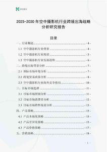 2025-2030年空中攝影機行業跨境出海戰略分析研究報告