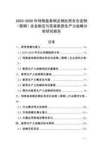 2025-2030年特殊盤條鋼及鋼絲用非合金鋼（粗鋼）企業制定與實施新質生產力戰略分析研究報告