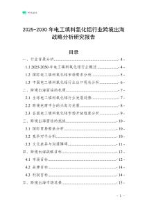 2025-2030年電工填料氧化鋁行業跨境出海戰略分析研究報告
