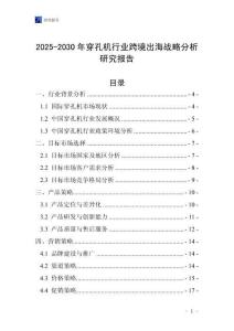 2025-2030年穿孔機行業跨境出海戰略分析研究報告