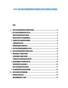 2025哈爾濱冰雪旅游項目開發(fā)潛力經濟合理性分析報告