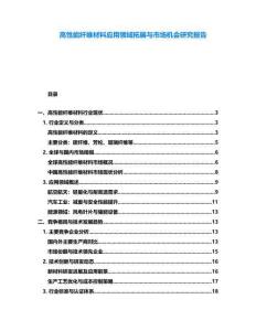 高性能纖維材料應(yīng)用領(lǐng)域拓展與市場(chǎng)機(jī)會(huì)研究報(bào)告