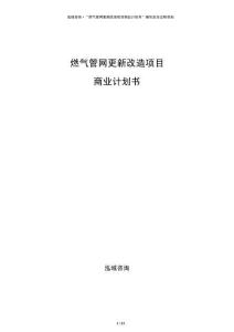 燃?xì)夤芫W(wǎng)更新改造項(xiàng)目商業(yè)計(jì)劃書(shū)