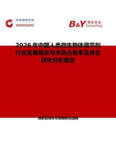 2026年中國(guó)人類微生物體調(diào)節(jié)劑行業(yè)發(fā)展現(xiàn)狀與市場(chǎng)占有率及排名研究分析報(bào)告