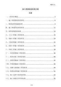 施工質量驗收標準方案