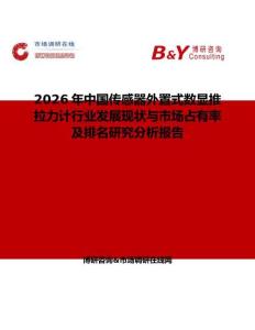 2026年中國傳感器外置式數(shù)顯推拉力計(jì)行業(yè)發(fā)展現(xiàn)狀與市場占有率及排名研究分析報(bào)告
