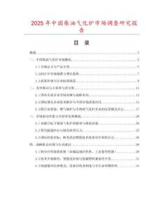 2025年中國柴油氣化爐市場調(diào)查研究報告