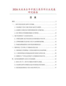 2026及未來5年中國三角吊耳行業發展研究報告