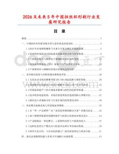 2026及未來5年中國扭絲杯形刷行業發展研究報告