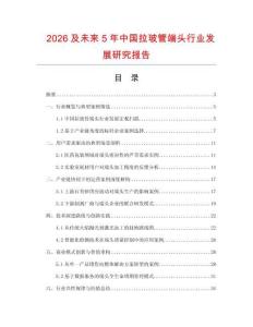 2026及未來5年中國拉玻管端頭行業發展研究報告