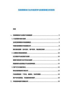 互聯(lián)網(wǎng)媒體行業(yè)市場競爭與發(fā)展策略分析報告