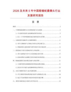 2026及未来5年中国眼镜蛇摄像头行业发展研究报告