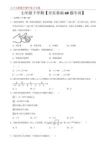 夯實基礎60題必刷題專訓（原卷版）