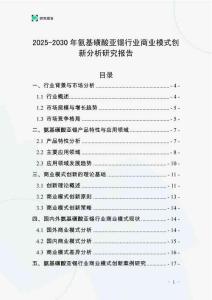 2025-2030年氨基磺酸亞錫行業(yè)商業(yè)模式創(chuàng)新分析研究報(bào)告