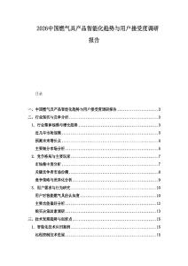 2026中國(guó)燃?xì)饩弋a(chǎn)品智能化趨勢(shì)與用戶接受度調(diào)研報(bào)告