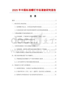 2025年中國標準螺釘市場調查研究報告