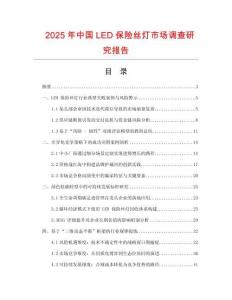 2025年中國LED保險絲燈市場調查研究報告