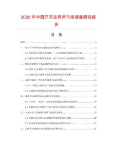 2025年中国开天吉祥斧市场调查研究报告