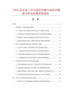 2026及未來5年中國定徑套市場現狀數據分析及前景預測報告