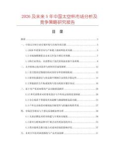 2026及未來5年中國太空杯市場分析及競爭策略研究報告