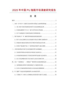 2025年中國PU拖鞋市場調查研究報告