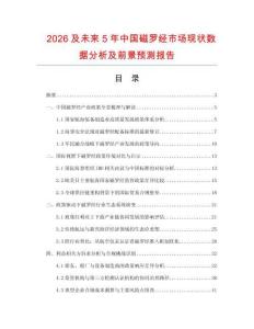 2026及未来5年中国磁罗经市场现状数据分析及前景预测报告