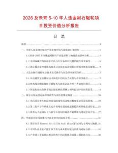 2026及未來5-10年人造金剛石輥輪項目投資價值分析報告