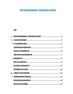 燃料電池雙極板制備工藝降本路徑分析報告