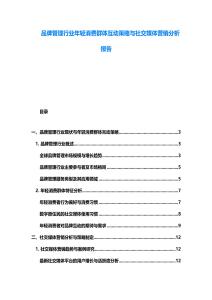 品牌管理行業年輕消費群體互動策略與社交媒體營銷分析報告