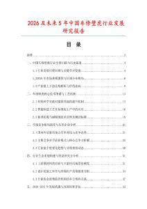 2026及未来5年中国车修壁虎行业发展研究报告