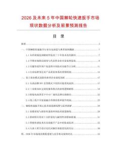 2026及未來5年中國棘輪快速扳手市場現狀數據分析及前景預測報告
