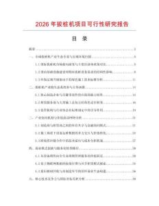 2026年拔樁機項目可行性研究報告