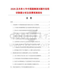 2026及未來5年中國凝集測試器市場現狀數據分析及前景預測報告
