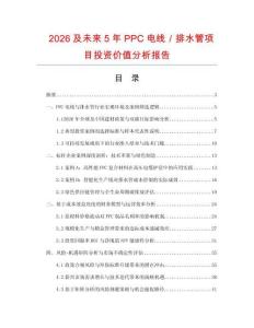 2026及未來5年PPC電線／排水管項目投資價值分析報告