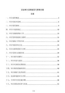 企業審計流程規范與管理方案