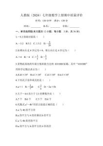 人教版（2024）七年級數學上冊期中質量評價