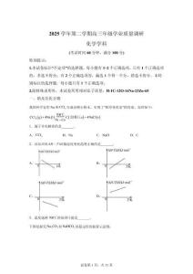 2026年高考化學上海卷模擬試卷試題（含答案詳解）