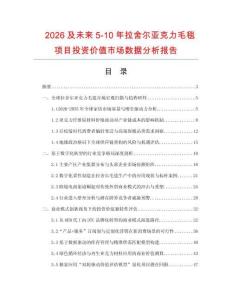 2026及未來5-10年拉舍爾亞克力毛毯項目投資價值市場數據分析報告