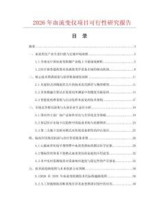 2026年血流變儀項目可行性研究報告
