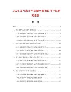 2026及未來5年涂塑水管項目可行性研究報告