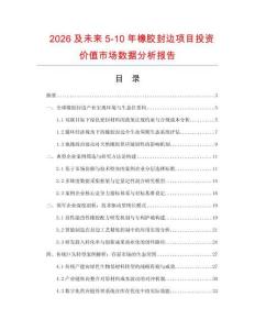 2026及未來5-10年橡膠封邊項目投資價值市場數據分析報告