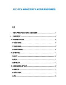 2025-2030中國電子競技產業生態與商業價值挖掘報告