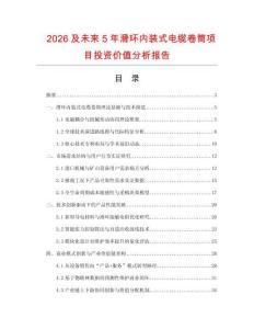 2026及未來5年滑環內裝式電纜卷筒項目投資價值分析報告