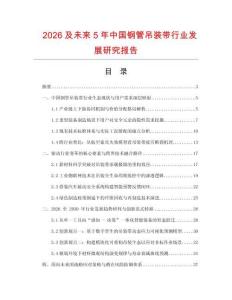 2026及未來5年中國鋼管吊裝帶行業發展研究報告