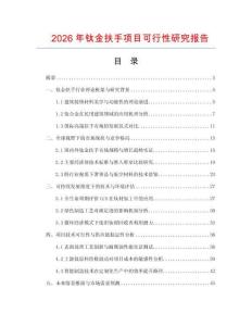 2026年钛金扶手项目可行性研究报告