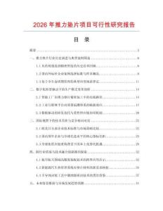 2026年推力墊片項目可行性研究報告